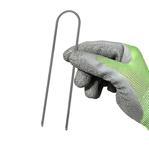 GardenMate Pack of 250 x 6''/150mm galvanised 2.9mm thick steel U shaped Garden Securing Pegs