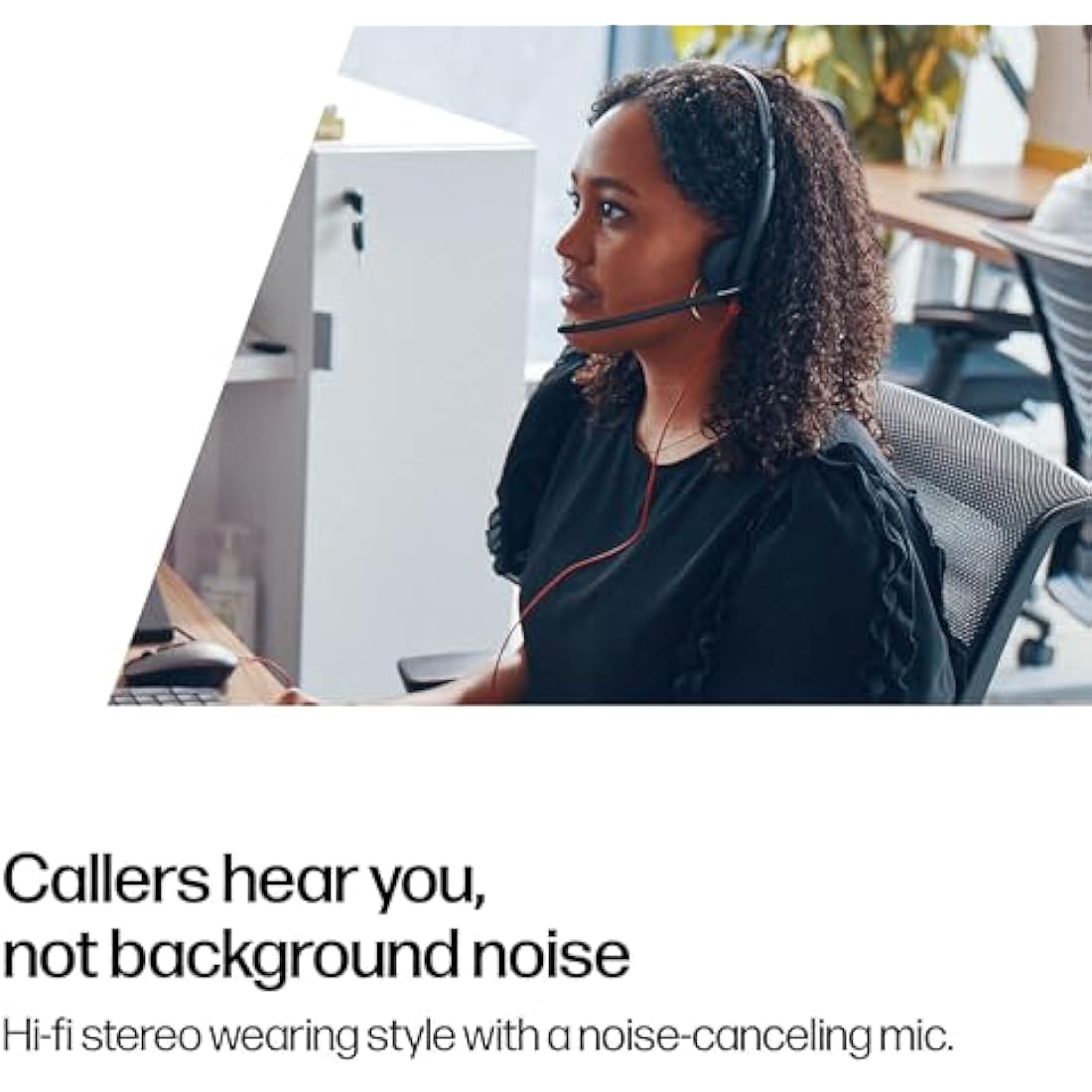 Poly Blackwire 3220 Wired Headset - Noise-Canceling Mic – Stereo Design - Connect to PC/Mac via USB-C or USB-A - Works w/Teams, Zoom
