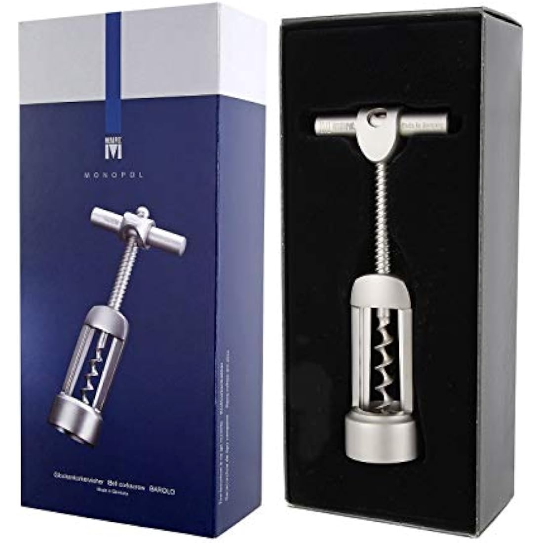 Westmark Bell Corkscrew with Cork Remover, Monopol Edition, steel/die-cast zinc, Barolo, satin finish, 62603380