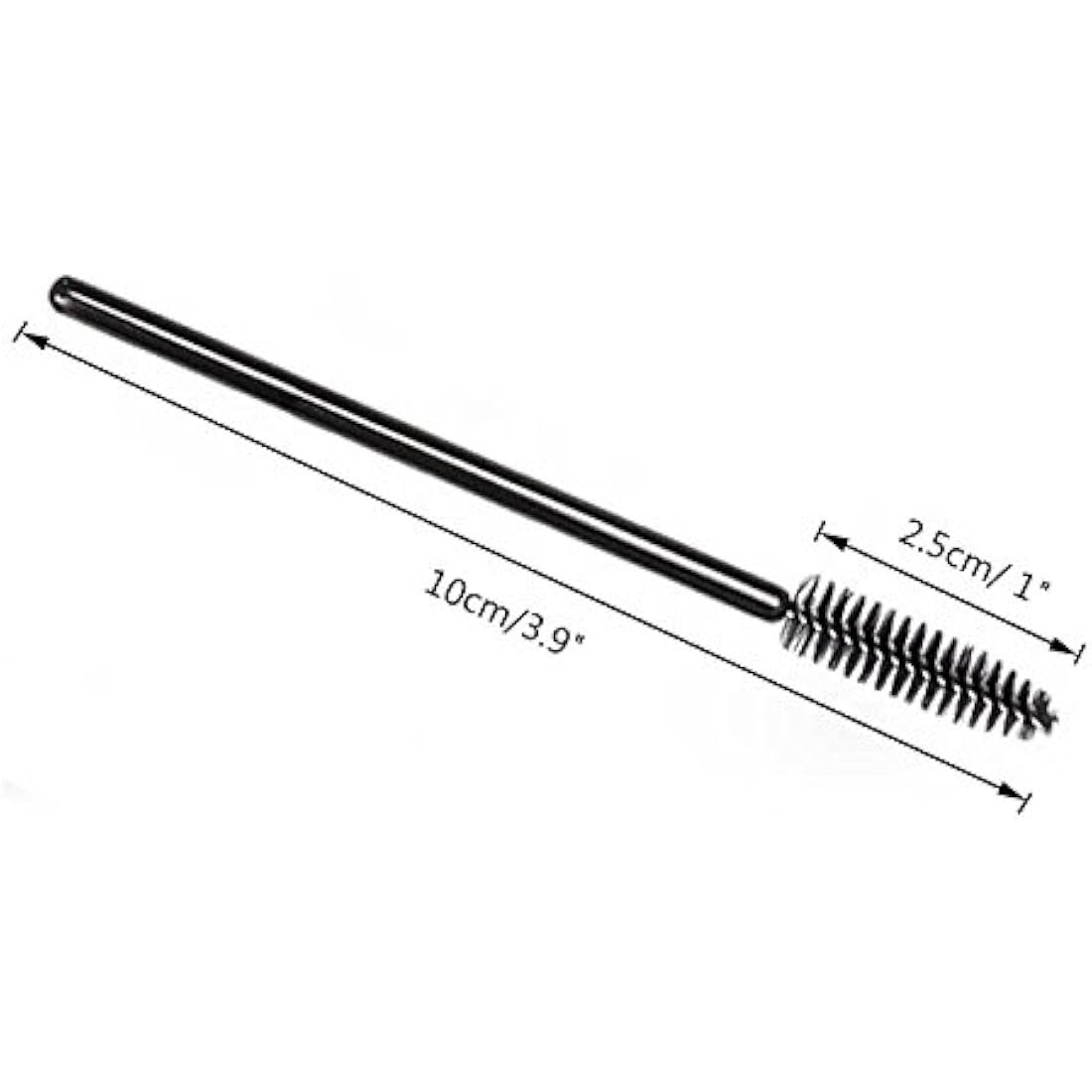 G2PLUS 100 PCS Black Eyelash Brushes Spoolies - Eyebrow Spoolie Brushes -Disposable Mascara Wands - Eyelash Extension Brushes for Extensions