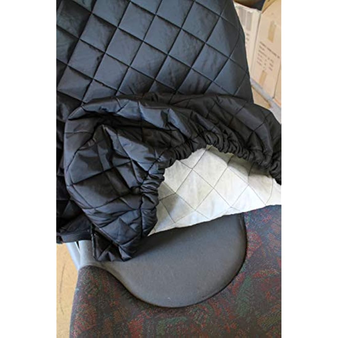 Carseatcover-UK Front Pair of Diamond Quilted Car Seat Covers Protectors - Universal Fit