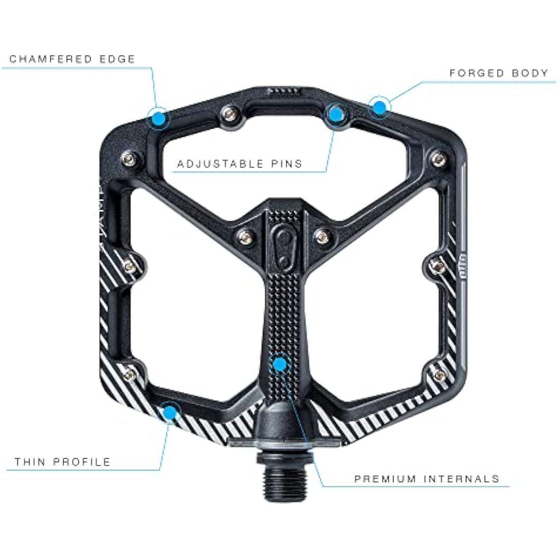 Crankbrothers Stamp Flat BMX/MTB Bike Pedal Platform Pedal Minimal Profile Adjustable Grip