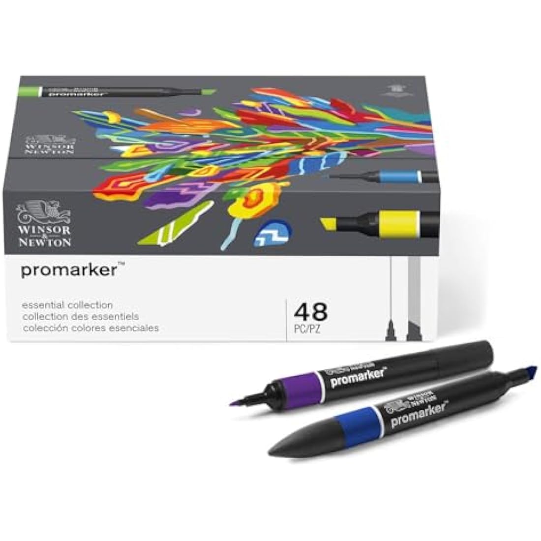 Winsor & Newton, Promarker, Essential Collection, Set of 48 , Alcohol Based Dual Tip Markers