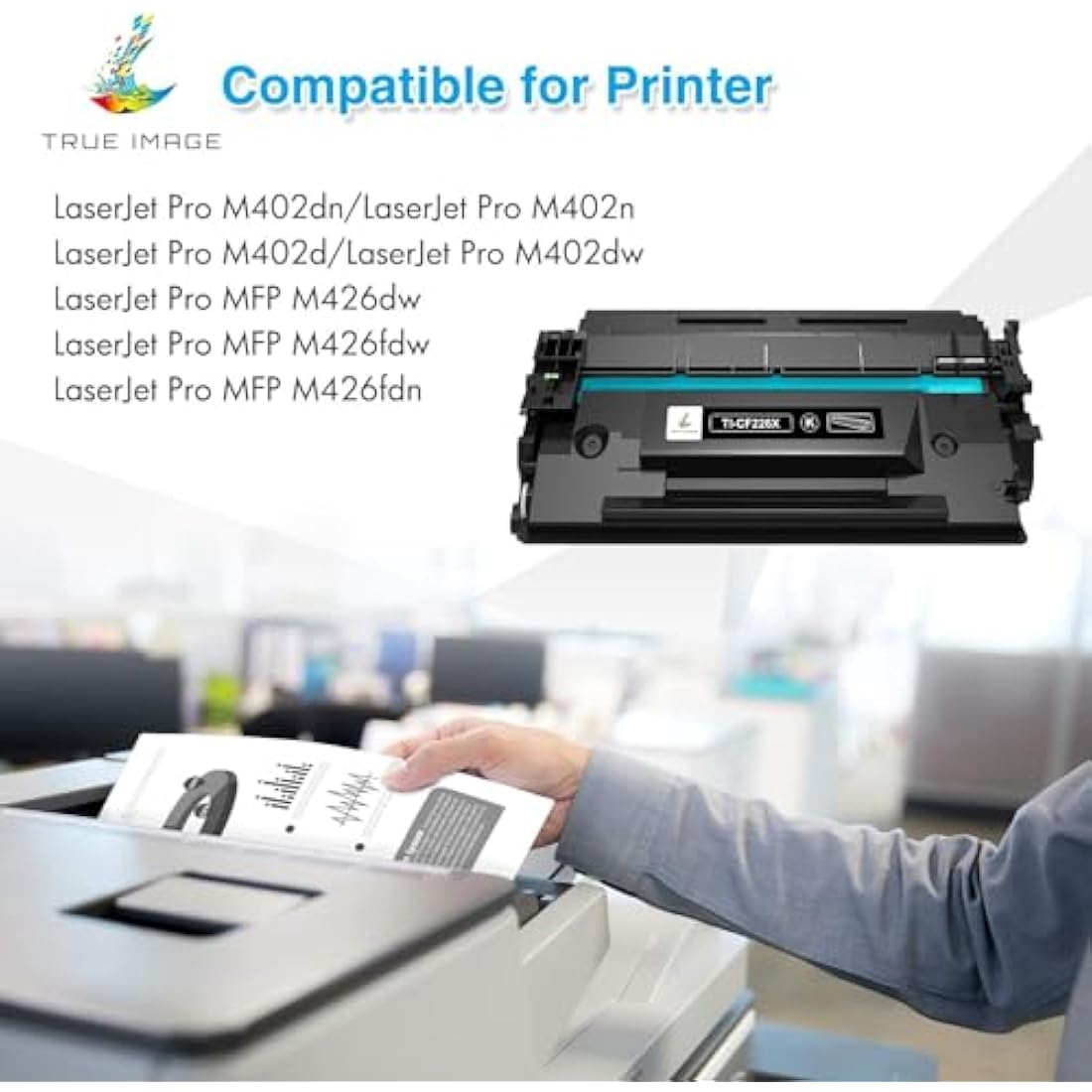TRUE IMAGE Compatible Cartridge Replacement for HP 26X CF226X 26A CF226A LaserJet Pro MFP M402dn M402n M426dw M426fdw M426fdn M402dw M402d M426 M402 Toner (Black, 2-Pack)