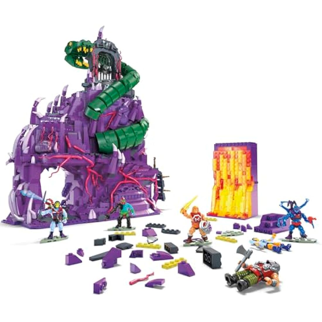 MEGA Masters of the Universe Snake Mountain Collector Set, Building Toys for Adult Builders and MOTU fans, ages 14+, HHD16