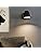 Black Wall Light for Bedroom,Wood Wall Lamp with Switch Industrial,Aluminum Shade 360°Rotatable,Modern Indoor Wall Lighting for Bedside,Living Room,Hallway,Stairs,Bathroom,Storeroom,Reading Lamp E27
