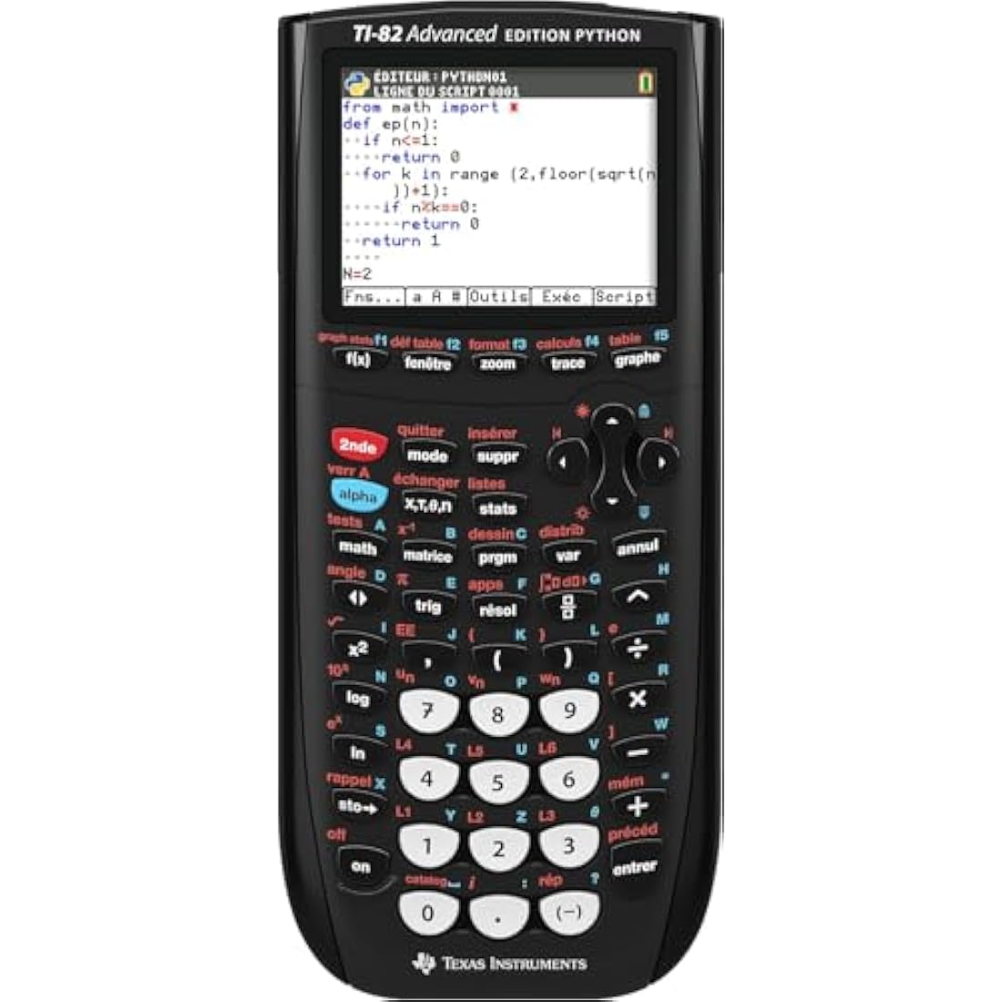 CALCUSO Basic Set Black with Graphing Calculator TI-82 Advanced Python Edition