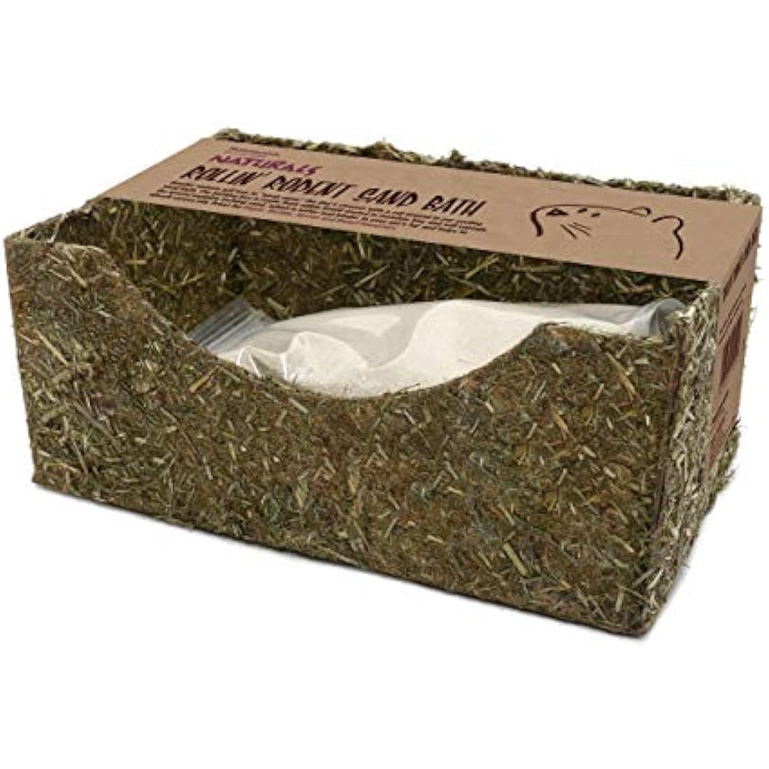 Rosewood Naturals Rollin' Rodent Sand Bath, with 350g of Sepiolite Sand, For Gerbils, Hamsters & Degus