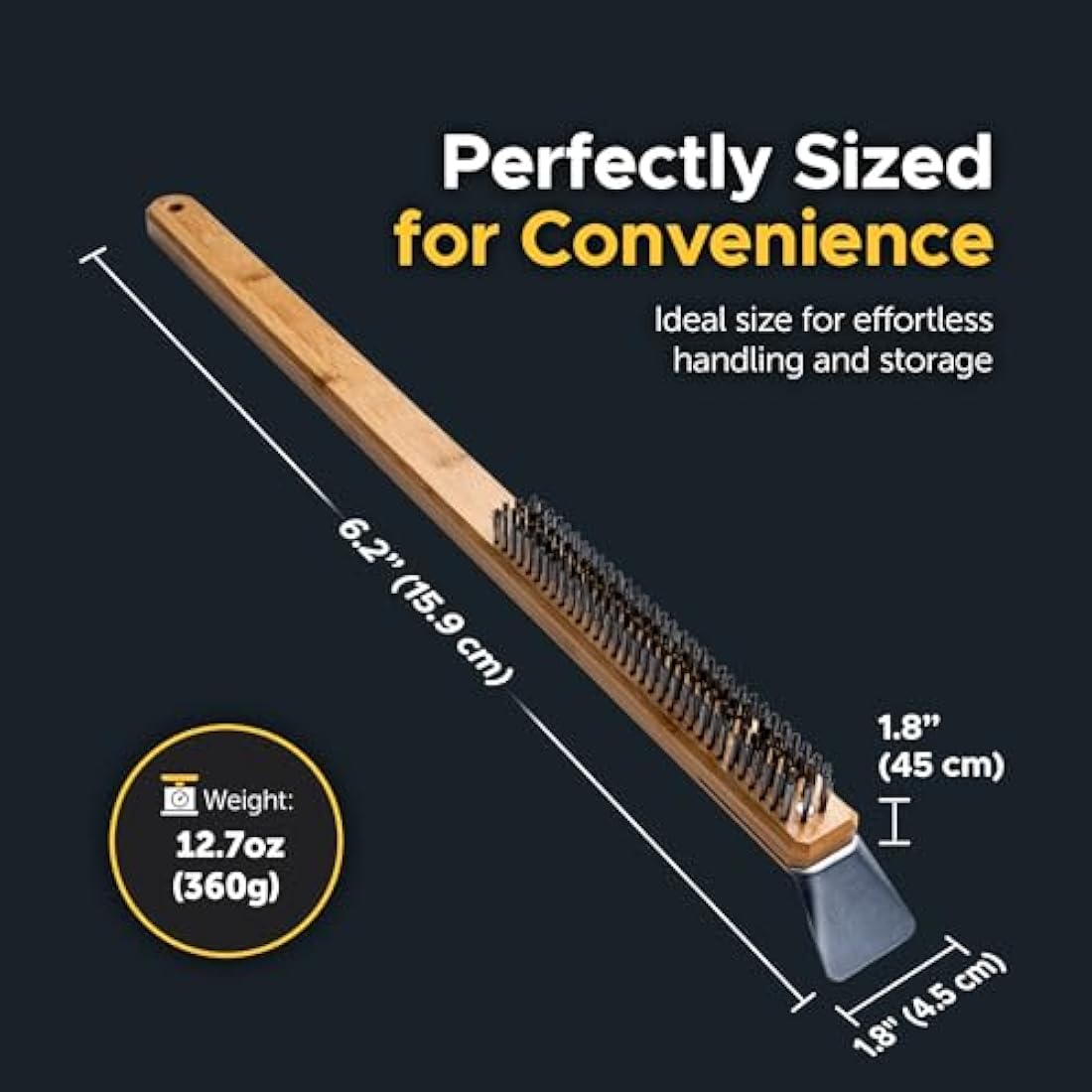 Ooni Wire Brush – BBQ and Pizza Stone Cleaner, Outdoor Cooking Tool, Grill Utensils