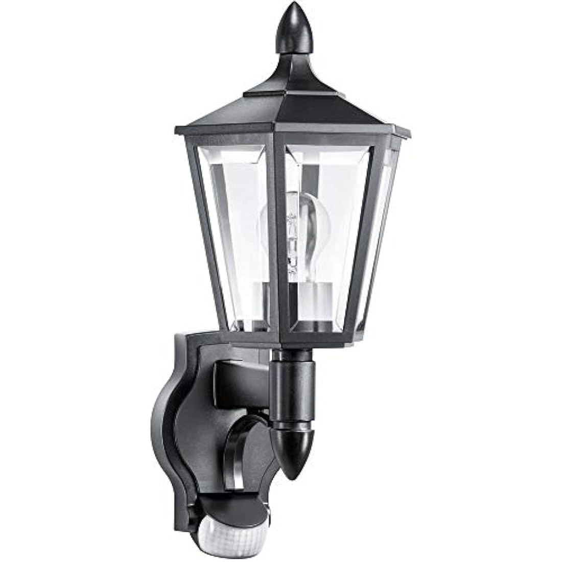 Steinel Outdoor Wall Light L 15 S black- 180° Motion Sensor, 10 m Reach,max. 60 W, Classic Design, for Entrance and Fronts