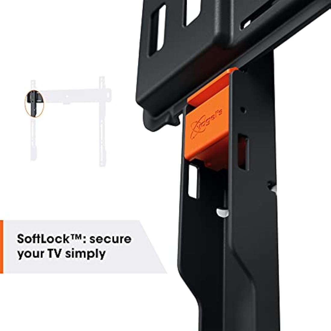 Vogel's TVM 1605 fixed TV wall bracket for 40-100 inch TVs, Max. 165 lbs (75 kg), Flat TV wall mount, Max. VESA 600x400, Universal compatibility