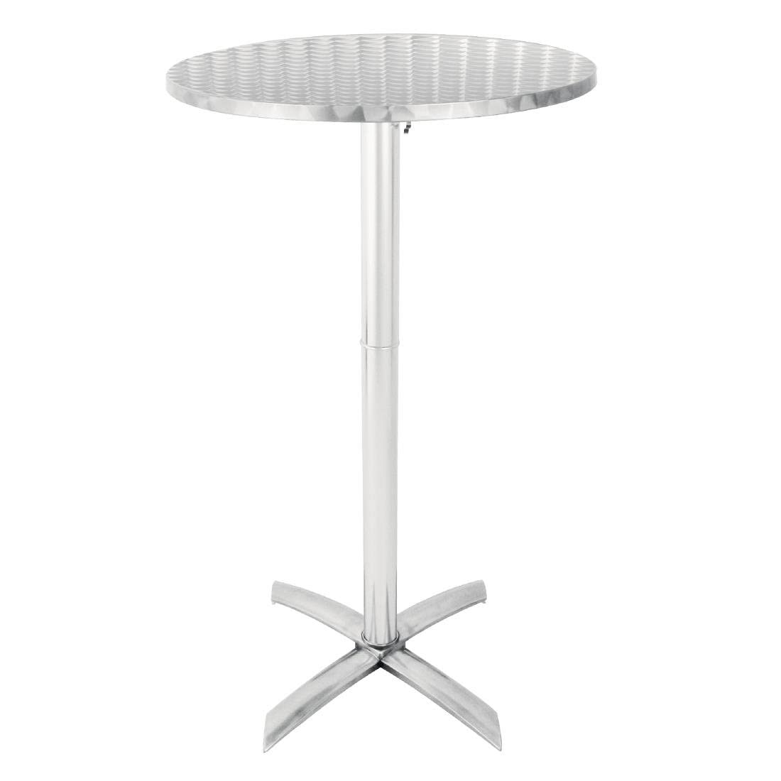 Bolero Flip Top Poseur Table Stainless Steel, 1050x600mm