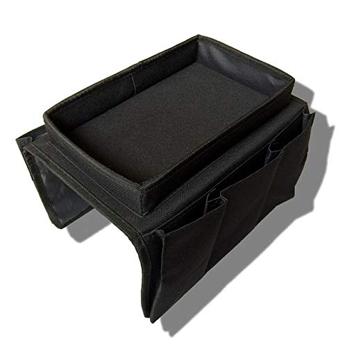 DZOZO Sofa Chair Couch Armrest Organizer Remote Control Holder Caddy Handset Holder Armchair Storage Bag with Cup Holder for Tablet, Phone, Pad, Book