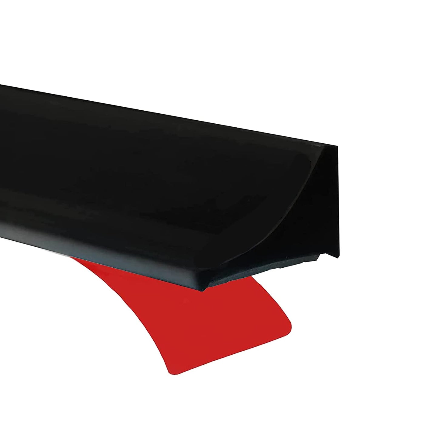 Esufeir 118"/3M Black Wet Room Floor Barrier,Silicone Shower Door Threshold Water Dam,Worktop Edging Water Retaining Seal Strip,Self-Adhesive Water