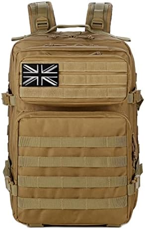 QT&QY 45L Military Tactical Backpacks Molle Army Assault Pack 3 Day Bug Out Bag Hiking Treeking Camouflage Hunting Rucksack