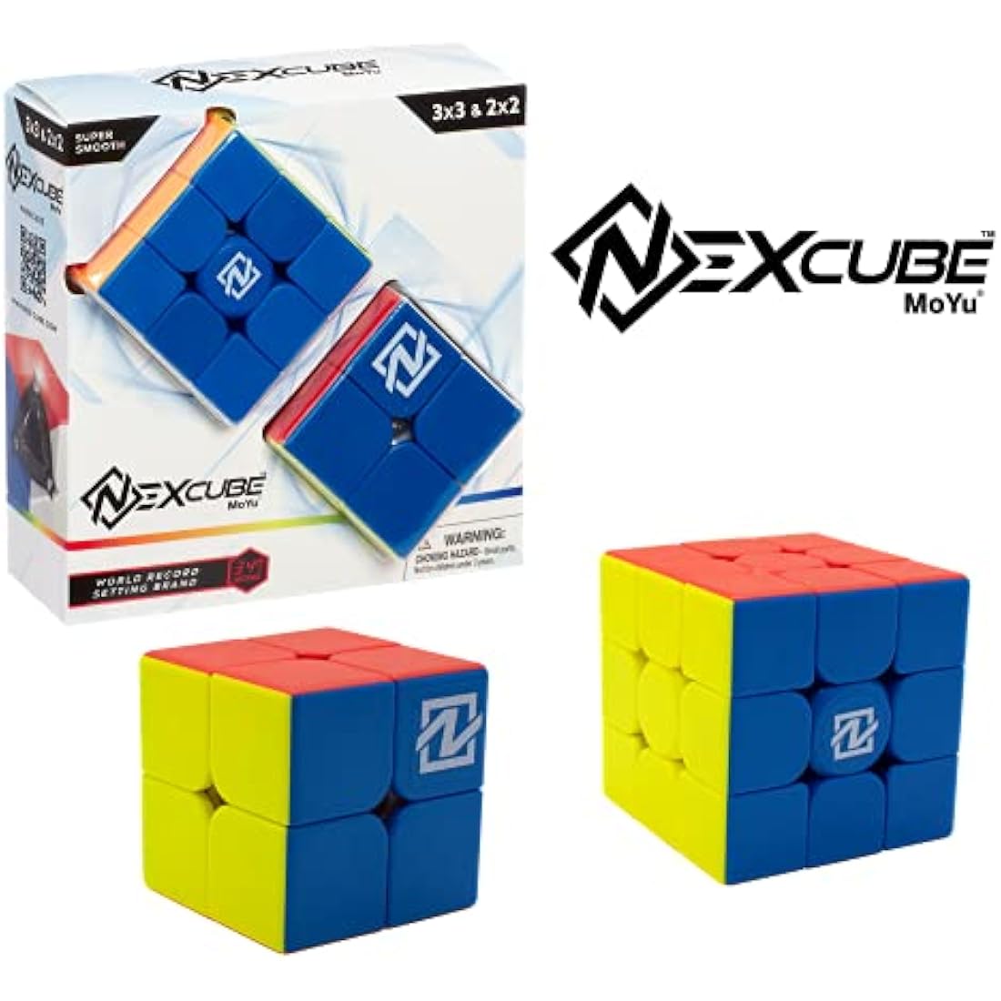Nexcube 3x3 + 2x2 - The World-Record Holding Speed Cube! | Super Smooth 3x3 Speed Cube | Includes 2x2 Practice Cube | Brain Teaser Puzzles for Adults and Kids | Ages 8+