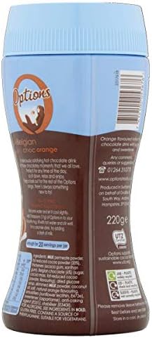 Options Orange Hot Chocolate Drink (Multipack of 6 X 220g Jars)