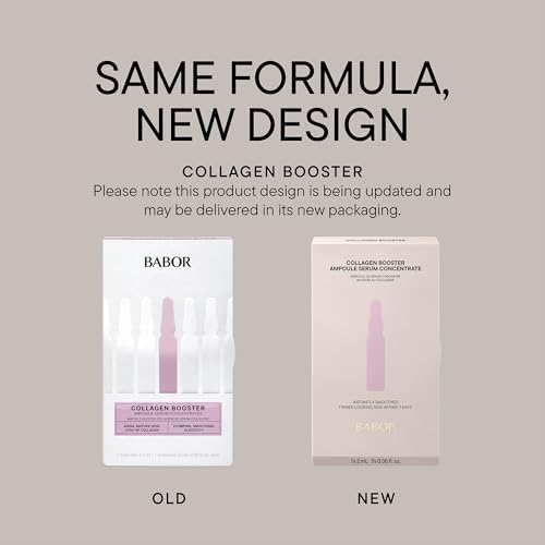 BABOR Collagen Booster Anti-Aging Serum Ampoules for the Face, with Tripeptides for Increased Elasticity and Smoothness, Vegan Formula, 7 x 2 ml Concentrated Ampoules