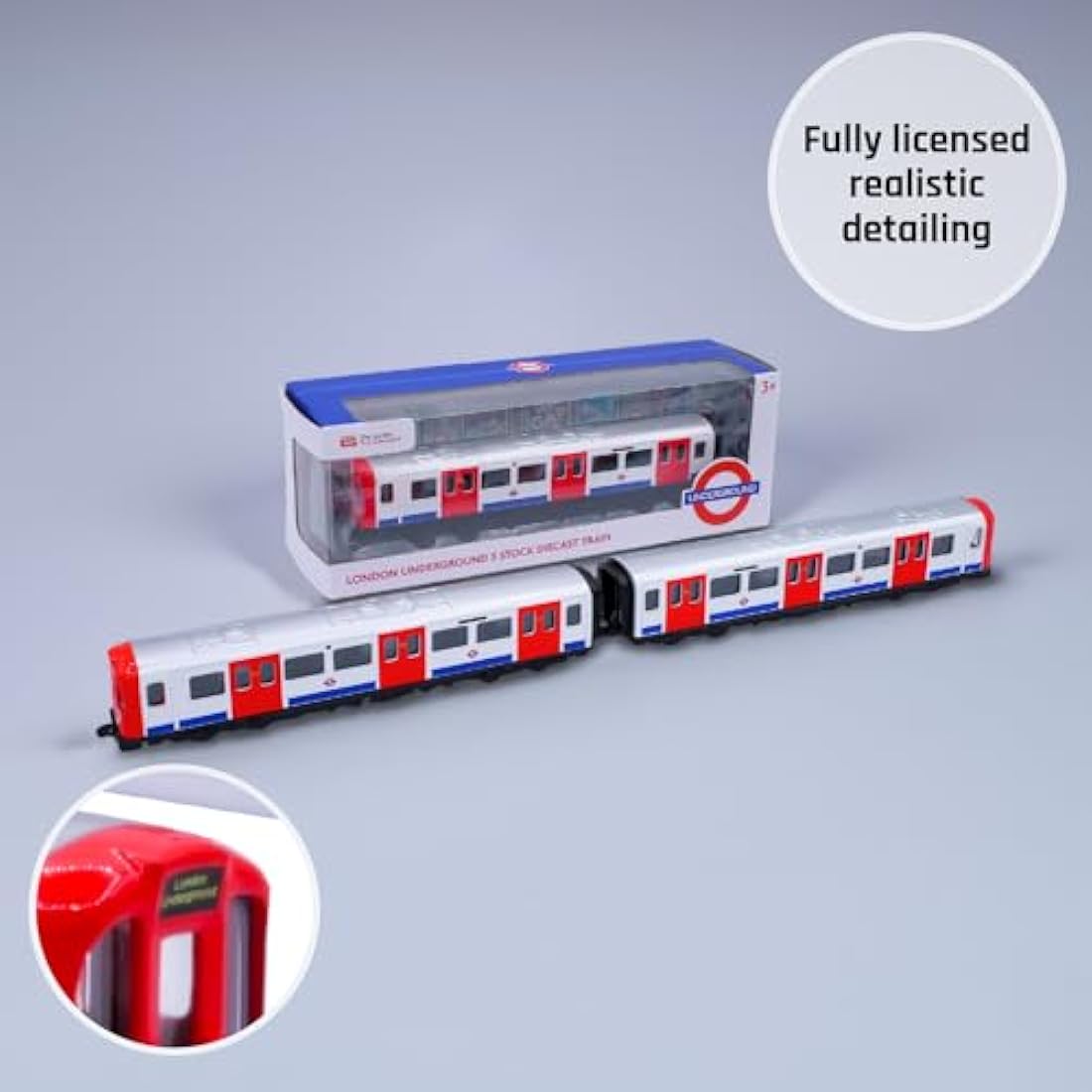 Officially Licensed London Underground Tube Train Diecast Model - Realistic Diecast Metal Toy for Kids and Collectors - Transport for London