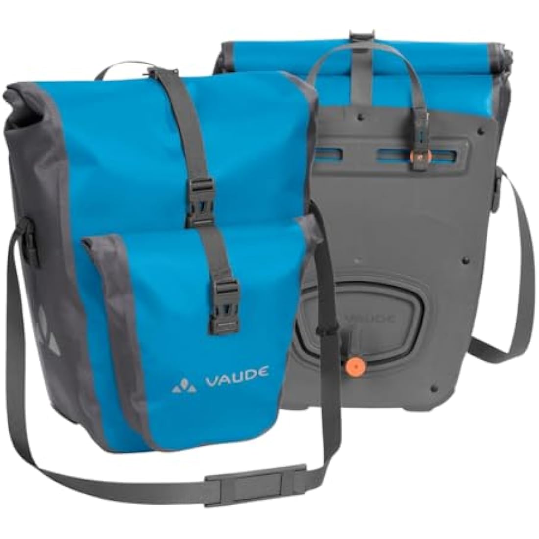 VAUDE Aqua Back Plus Bike Pannier, 2 x Rear Bike Rack Bag Waterproof, 51L Total Volume, Cycling Bag, Easy Mounting - Made in Germany