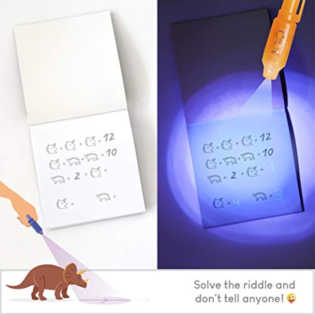 BONNYCO Invisible Ink Pen and Notebook, Pack 32 Dinos Party Bags Filler & Pinata Toys | Dinos Birthday Decorations | Stocking Fillers for Kids Birthday | School Prizes & Gifts for Children