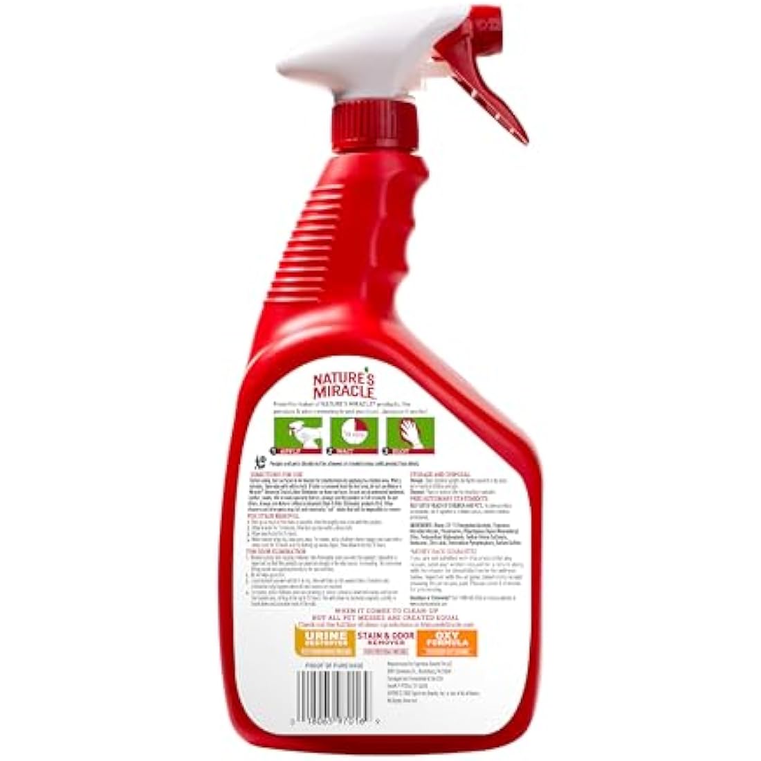 Nature's Miracle Advanced Stain and Odor Eliminator Dog, Fresh Scent, Severe Mess Enzymatic Formula For Tough Pet Messes, 32 Ounces