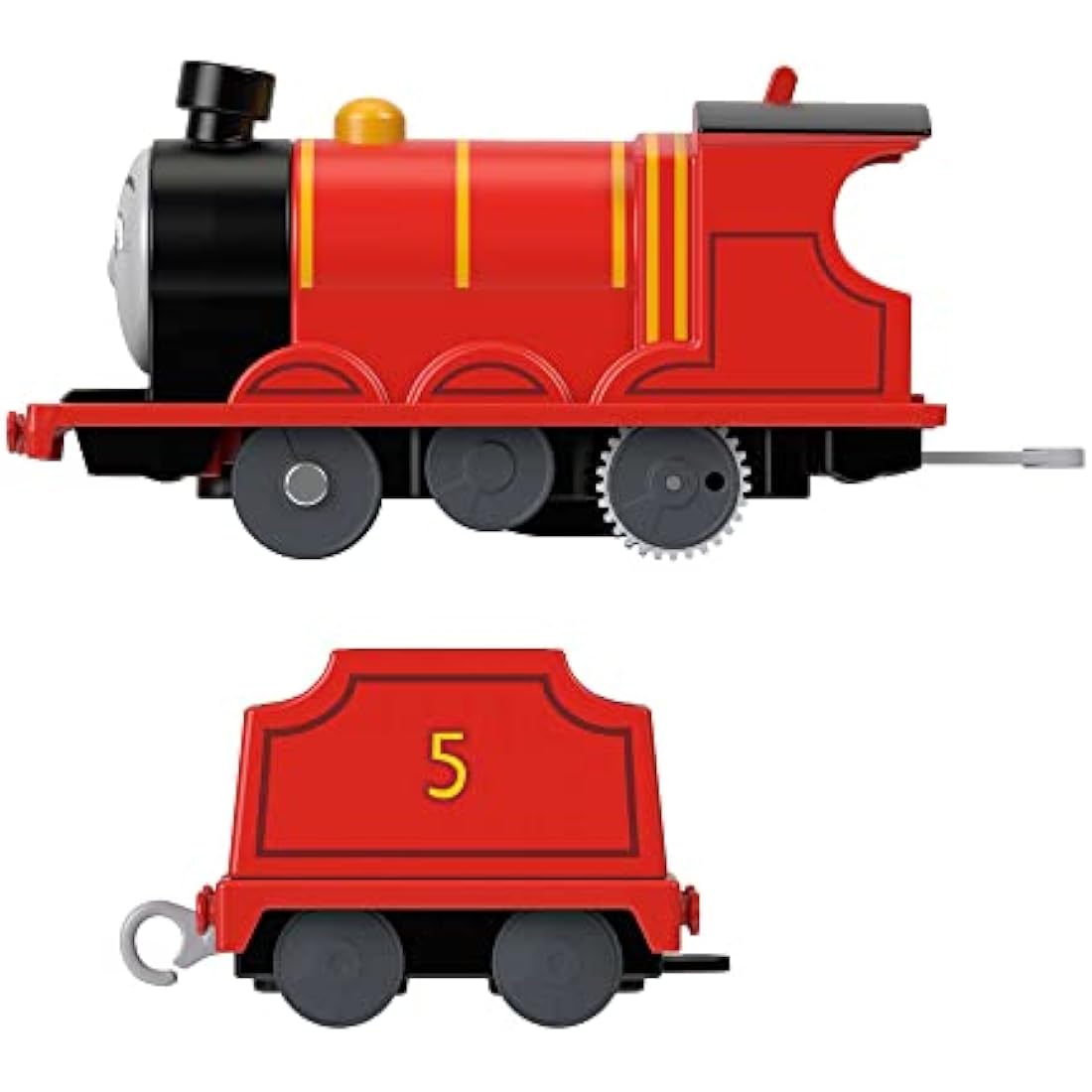 Thomas & Friends Motorized Toy Train James Battery-Powered Engine with Tender for Pretend Play Preschool Kids Ages 3+ Years, HDY70