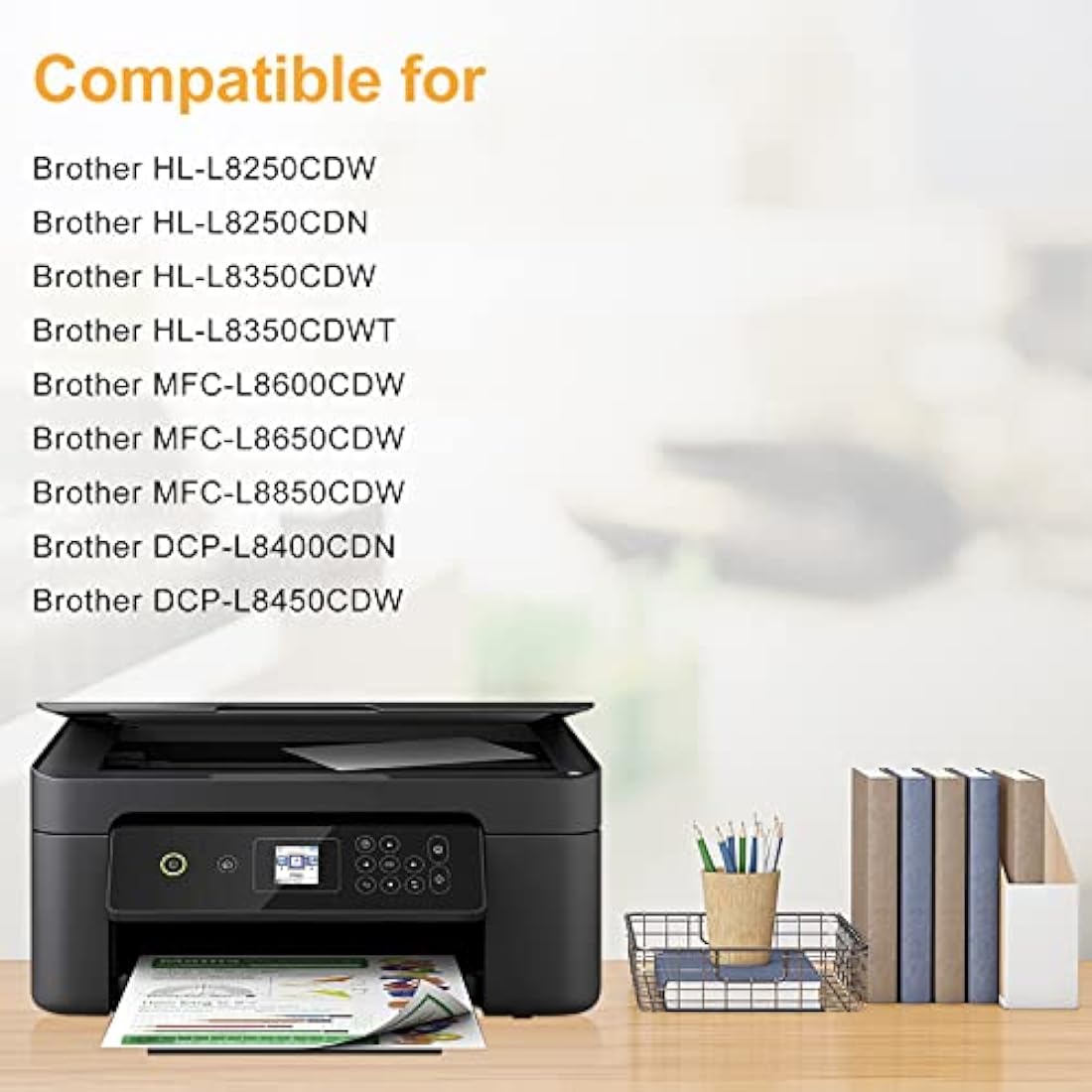 LeciRoba TN326 Toner (4-Pack), High Yield, Compatible with Brother HL-L8250CDW, HL-L8350CDW, MFC-L8600CDW, DCP-L8400CDN Printers, Multi-Colored