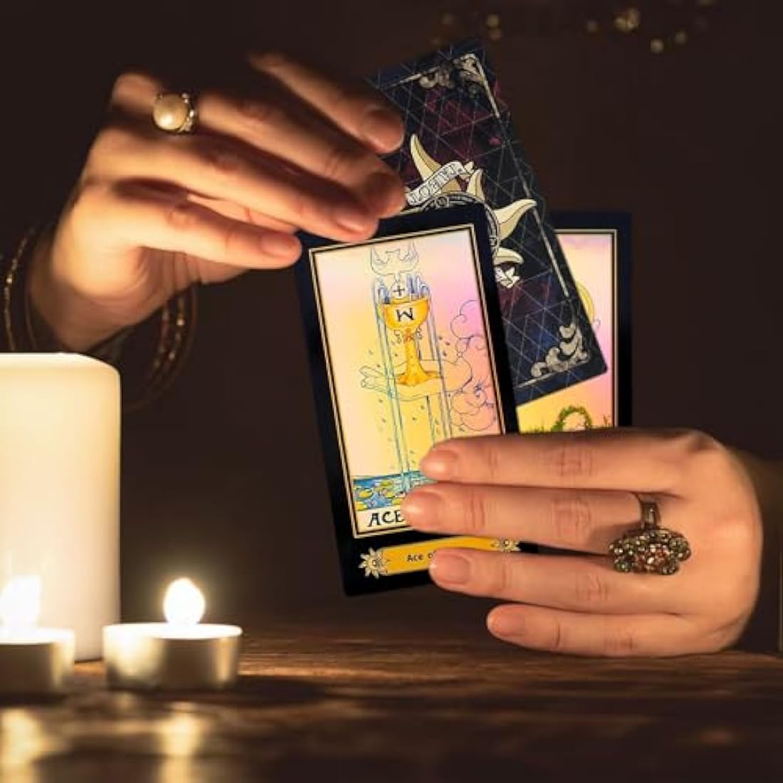 LHKJ 78 Tarot Cards Set,Tarot Deckwith English Instructions Classic Telling Game Card Set,Fate Forecasting Game for Beginners
