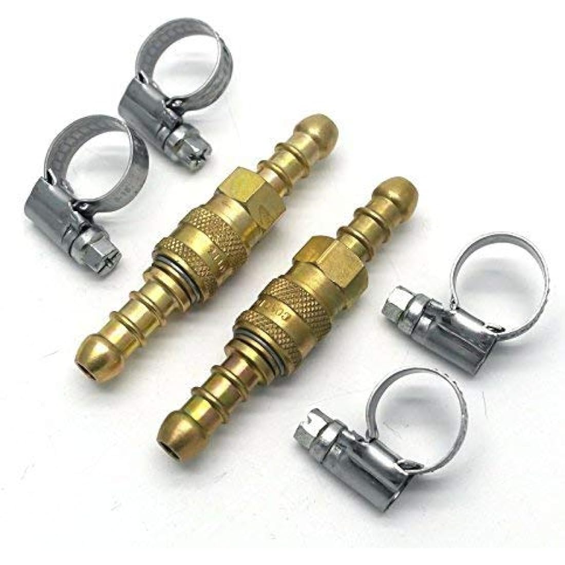 continental/1stserie 2 X Quick Release Fittings Coupling for 8mm propane/butane Hose + 4 Clips