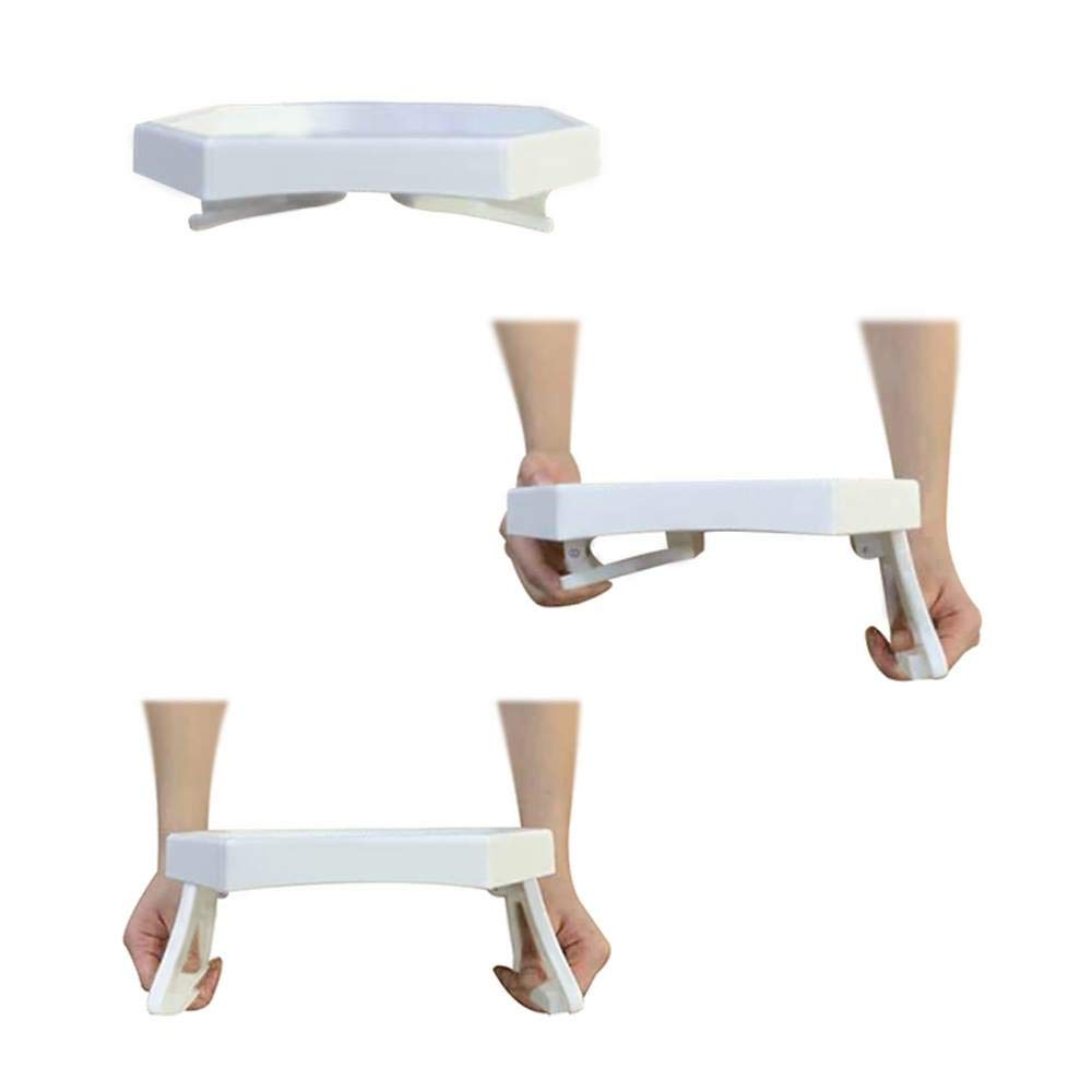 Clip-On Side Table for Sofa Armrest, Couch Tray for Drinks & Snacks(White)