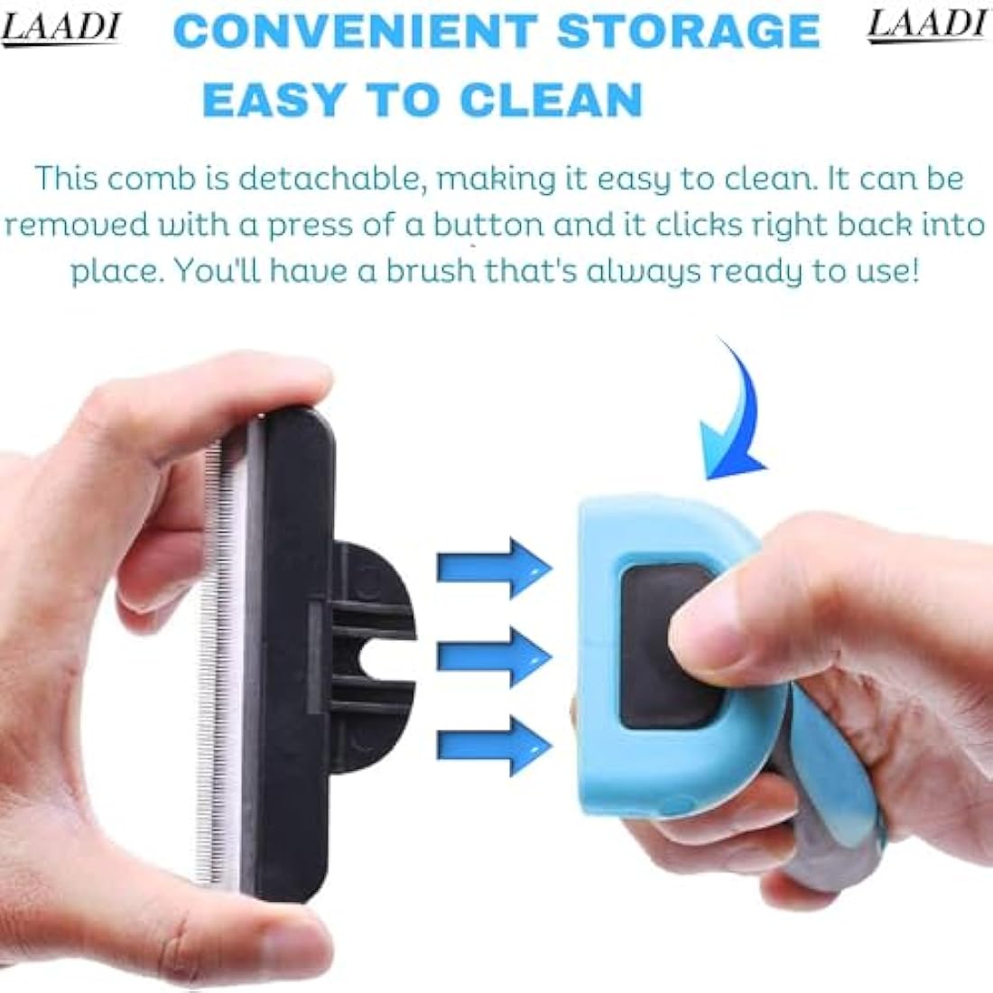 Laadi Deshedding Tool for Dogs and Cats - Reduces Shedding by Up to 95% in Less Than 10 Minutes—best Choice for Grooming and Deshedding Your Lovely Pets. Dog Cat Horse Rabbit Brush.