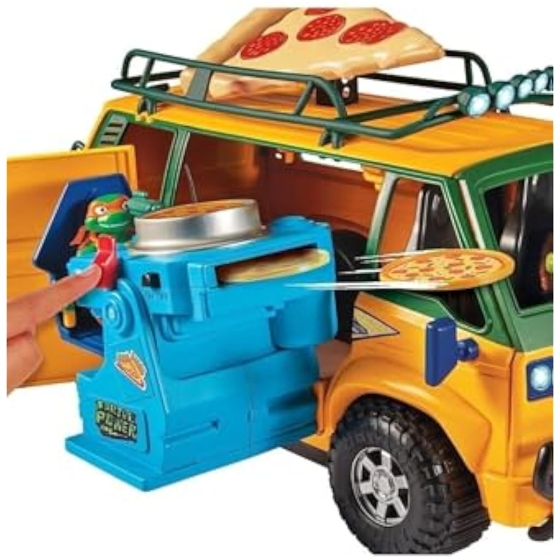 Teenage Mutant Ninja Turtles: Mutant Mayhem Pizza Fire Delivery Van. Ideal present for boys 4 to 7 years and TMNT fans!