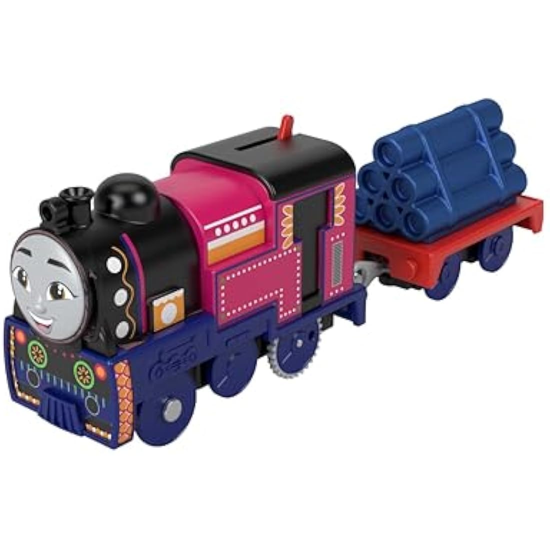 Thomas and Friends Motorized Toy Train Ashima Battery-Powered Engine with Cargo Car for Pretend Play Preschool Kids Ages 3+ Years, HMC22