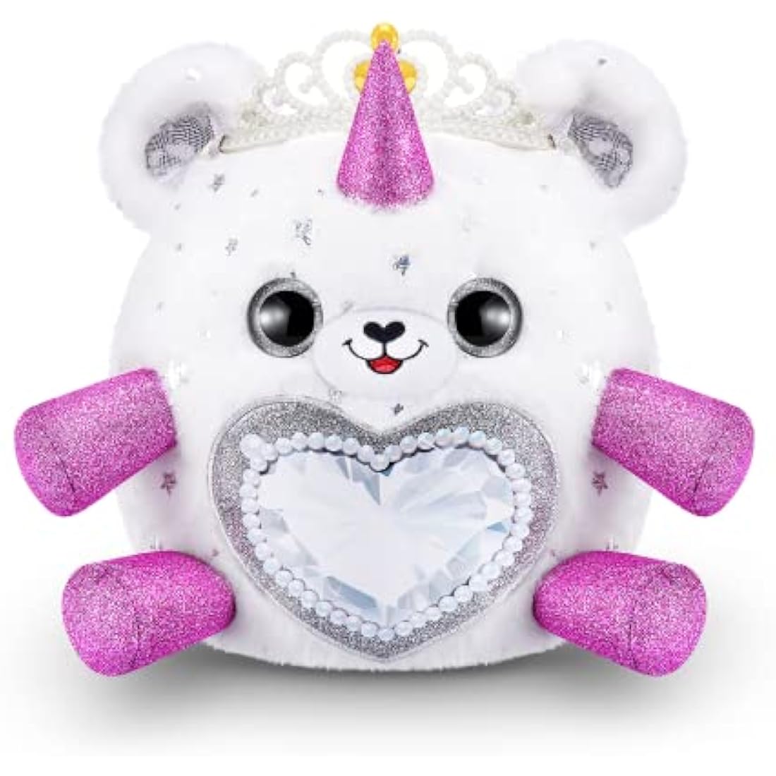 Rainbocorns Fairycorn Princess Series 6 Gemmie the Polar Bear - Collectible Plush - Magical Fairy Princess Surprises, Cuddle Plush Stuffed Animal, Stickers (Polar Bear)