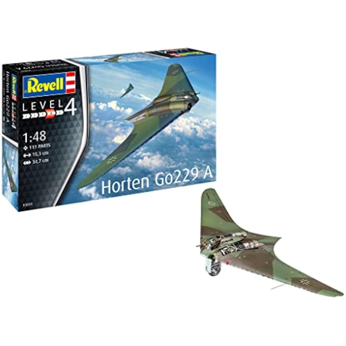 Revell 03859 Horten Go229 A 1:48 Scale Unbuilt/Unpainted Plastic Model Kit