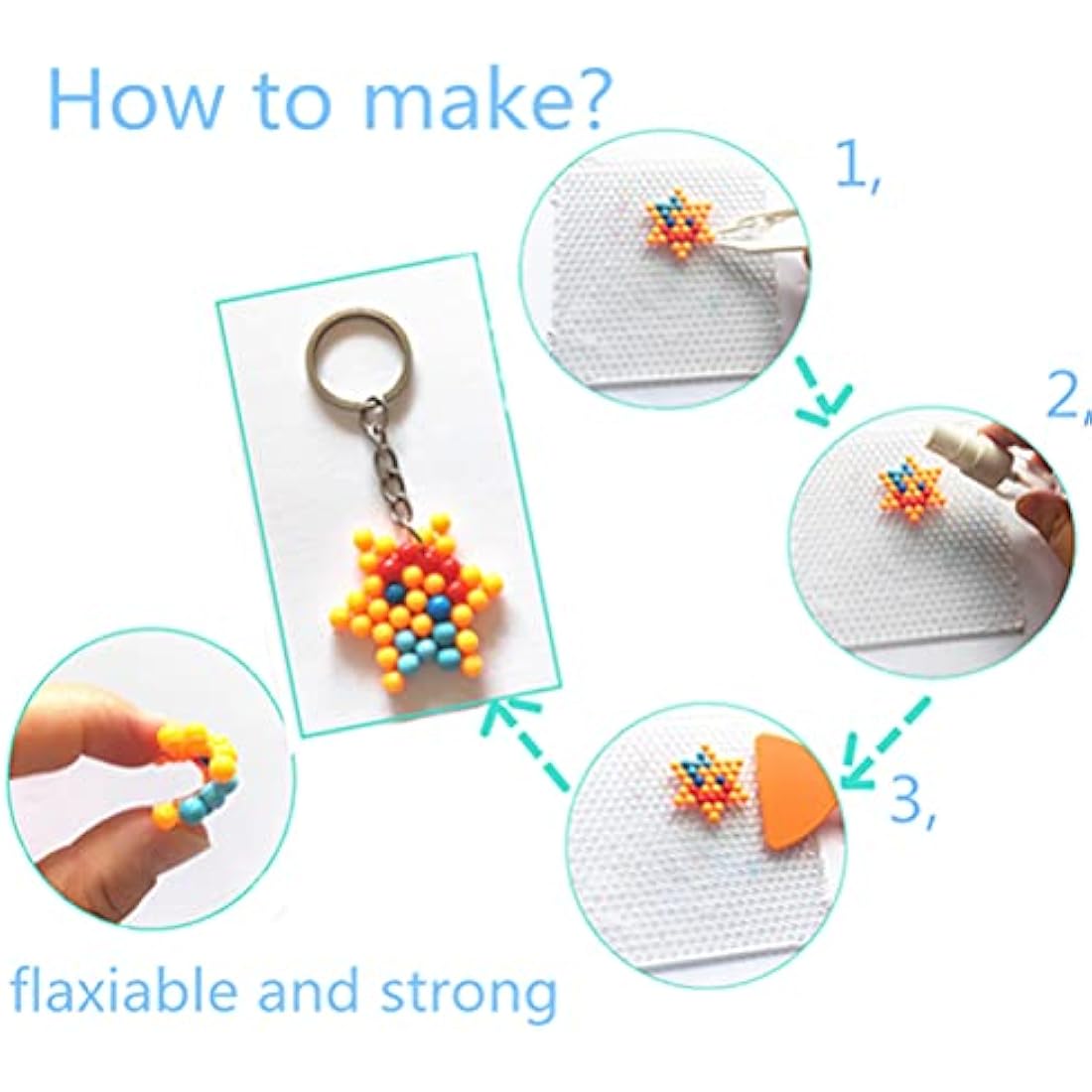 Vytung Water Fuse Beads 3600 pcs 24 Colors(6 Jelly) for Kids Beginners Activity Pack (24 Color Pack)