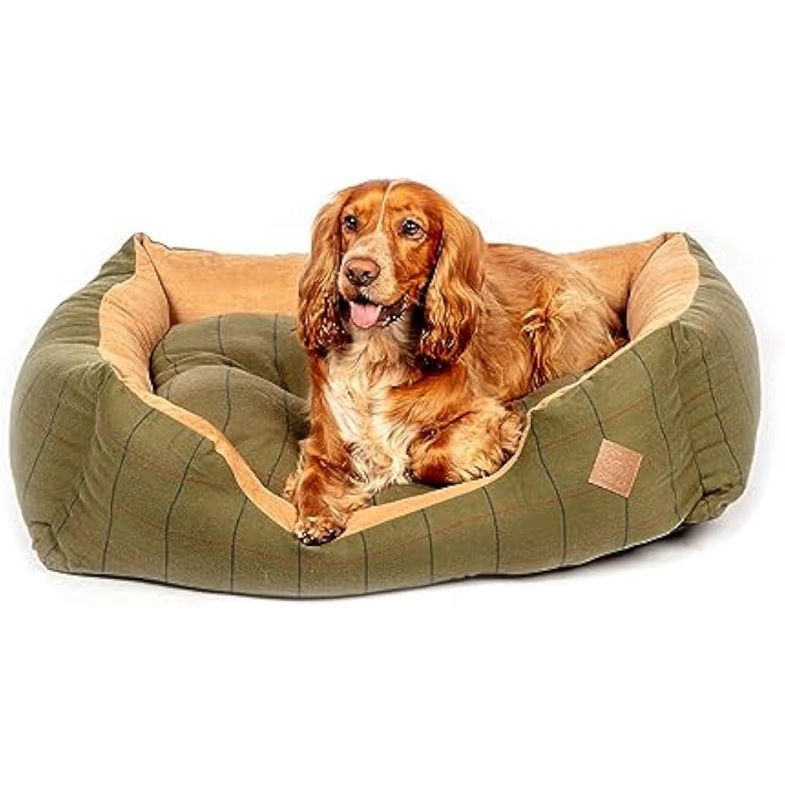 Danish Design Hunter Tweed Faux Suede Hard Wearing Fully Washable Dog/Puppy Snuggle Bed 34 Inch