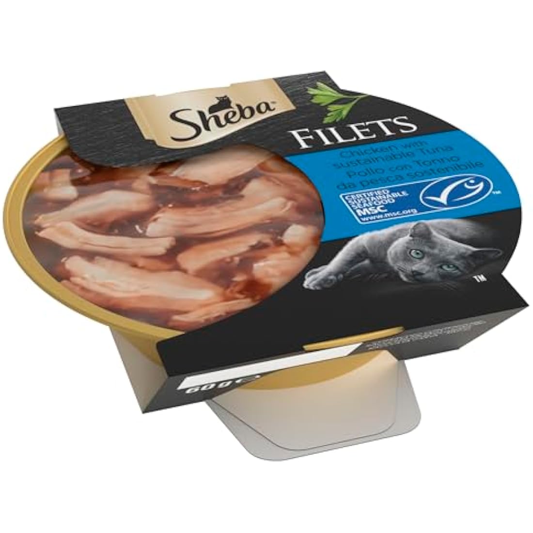 Sheba Fillets Cat Food Tray with Chicken and Tuna (MSC) in Gravy 2x16x60g