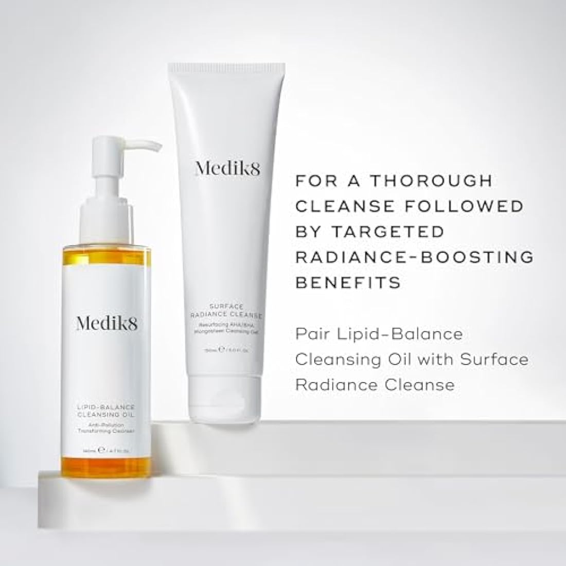 Medik8 Lipid-Balance Cleansing Oil - Makeup Dissolving Transforming Cleanser - Removes Impurities, Sunscreen & Waterproof Makeup - Nourishes & Balances Skin - All Skin Types - 140ml
