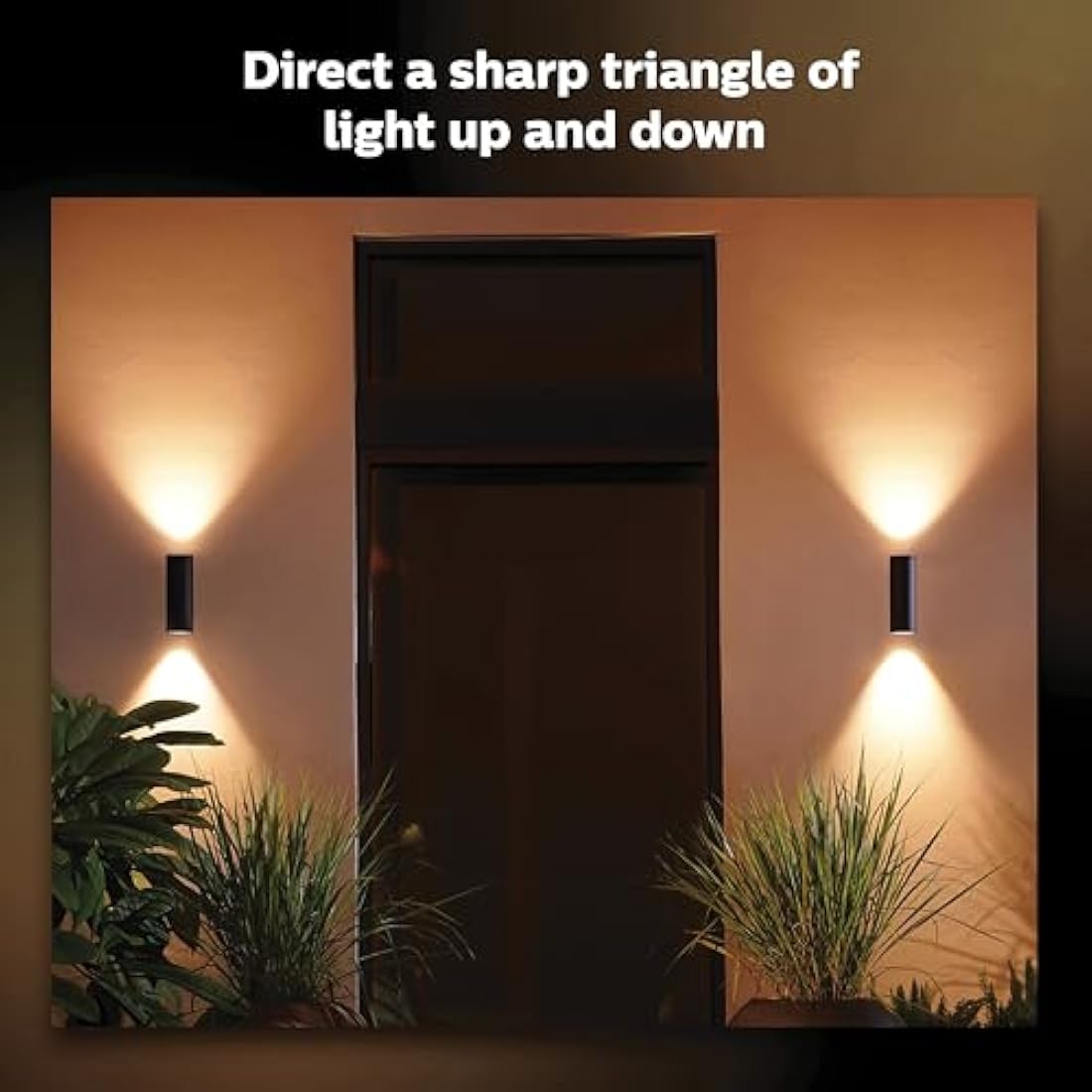 Philips Hue Appear Colour Smart LED Outdoor Wall Light, LED Outdoor Lighting for Patios and Gardens, Ambient Lighting Compatible with Alexa, Google Assistant and Apple Homekit