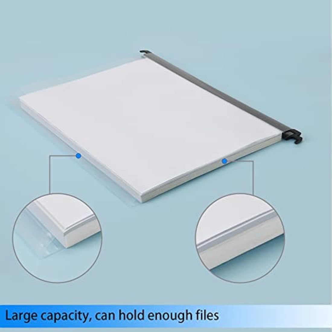 Suspension Files, MerryNine 15PCS Polypropylene Filing Cabinet Suspension Files with Tabs and Card Inserts for School Home Work Office Organization **Check Size Before Ordering ** (Transparent, A4)