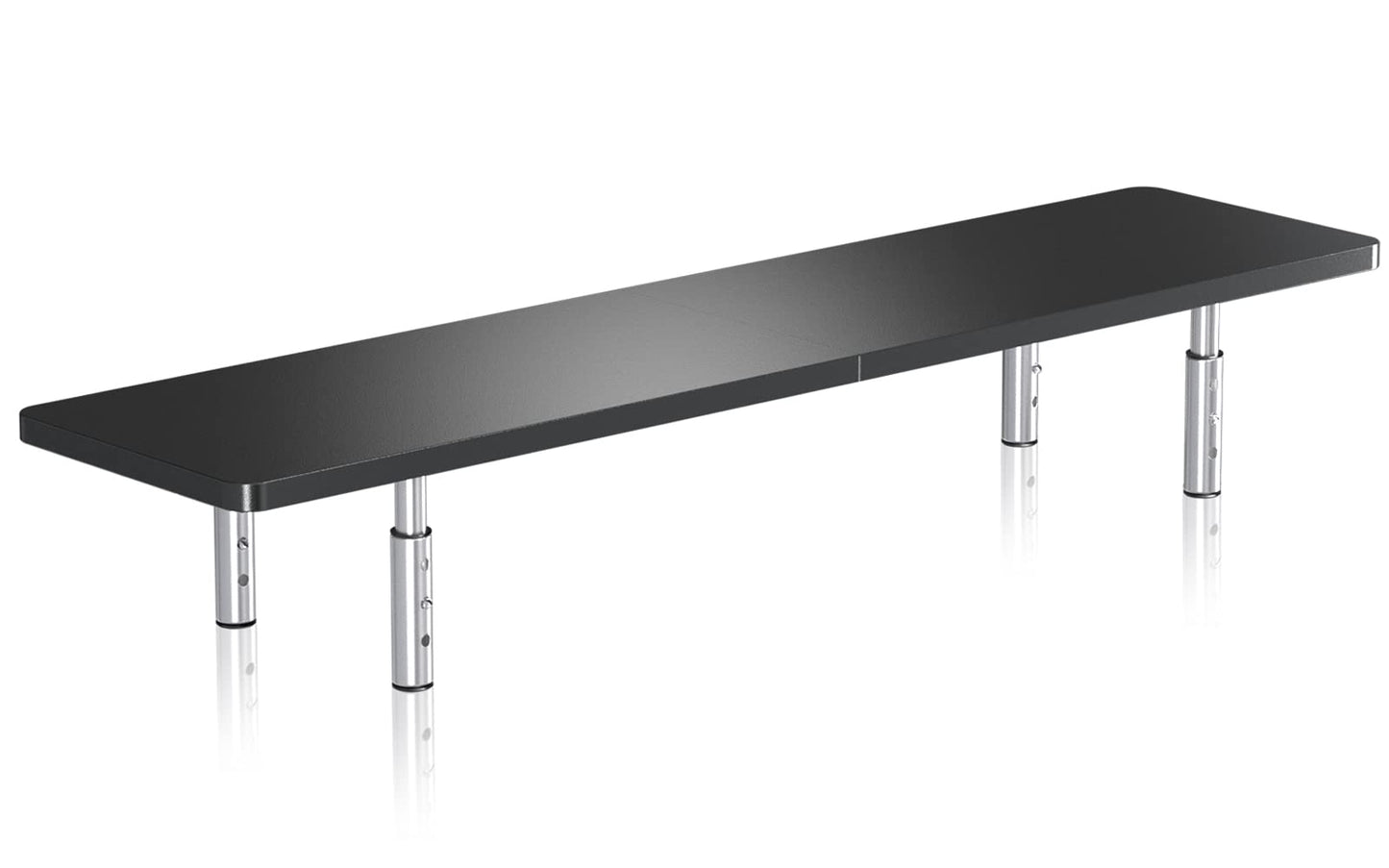 suptek Wooden Monitor Stand Riser for Computer, Laptop, Printer, Notebook and Flat Screens, 800x200mm Vented Platform, Max 30kg, 3 Adjustable Heights