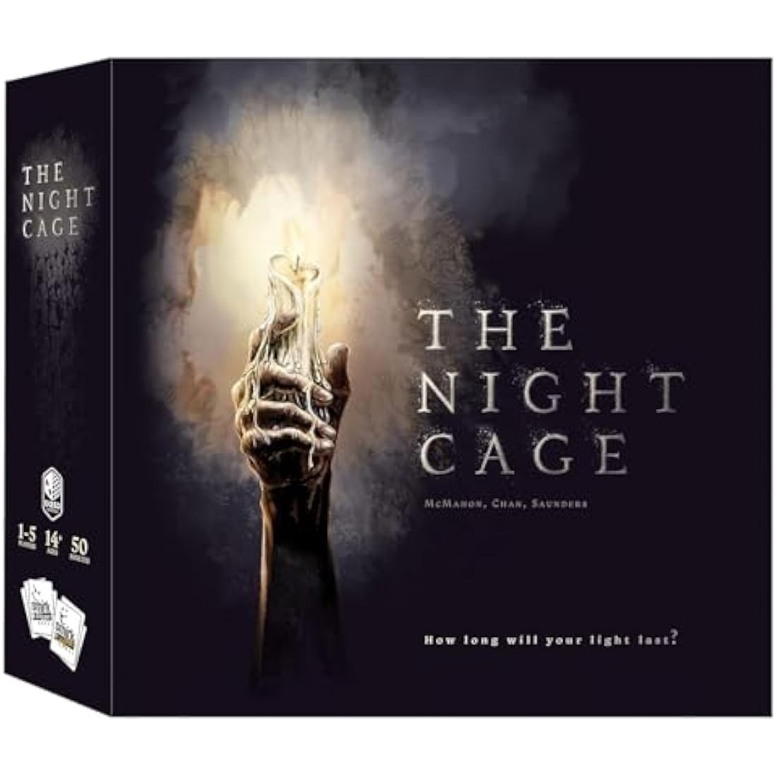 The Night Cage, by Smirk and Dagger, a Spooky Cooperative Strategy game, 1-5 Players lost in a Dark Maze with only a Candle, Fun Horror Themed Tile Laying and Perfect for Game Night, Adults, Teens 14+