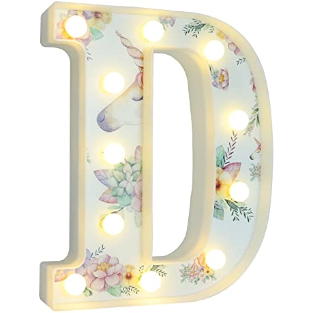 Vimlits Unicorn Light Up Letters, LED Letter Lights Warm White Alphabet Signs for Girls Birthday Party Decorations, Bedroom Night Light, Christmas Valentine Wall Table Decor