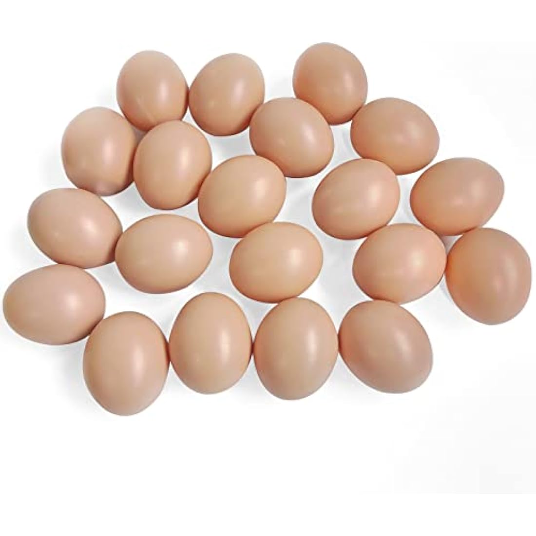Artificial Plastic Eggs, 20Pcs Fake Chicken Eggs Artificial Nest Eggs Realistic Dummy Eggs Unbreakable Chicken Toy Eggs Encourage Laying&Prevent Eating Decorative Eggs DIY
