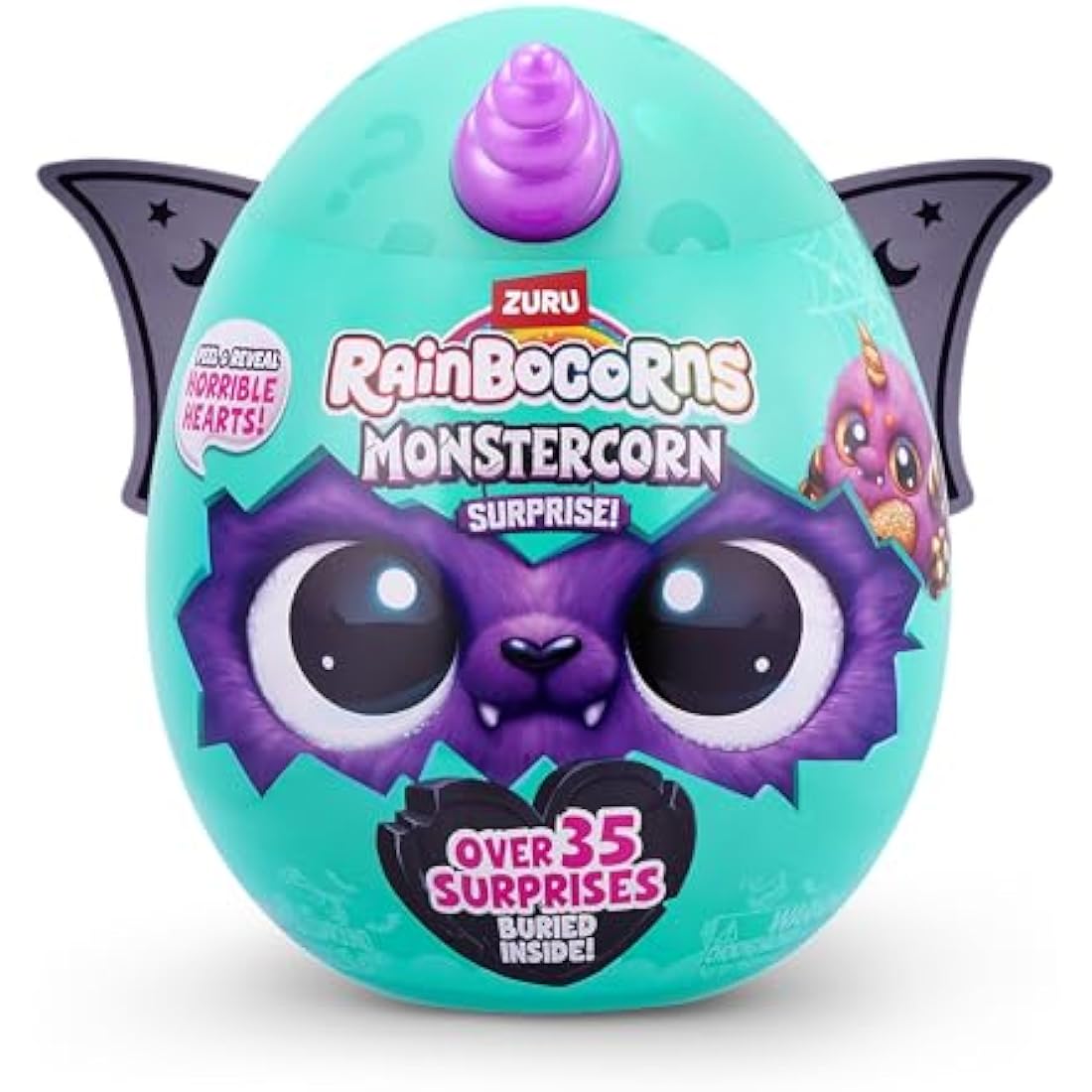 Rainbocorns ZURU Monstercorn Surprise, Werewolf, by ZURU Surprise Unboxing Soft Toy, Fantasy Monster Gifts for Girls, Imaginary Play with Wearable Accessories (Werewolf)