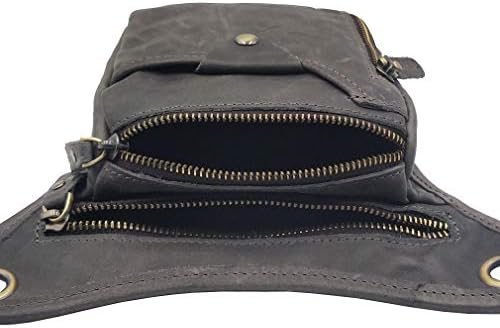 Xieben Leather Drop Leg Bag for Men Women Motorcycle Bike Riding Cycling Multi-Purpose Thigh Waist Fanny Pack Travel Hiking Sports Camping Pouch