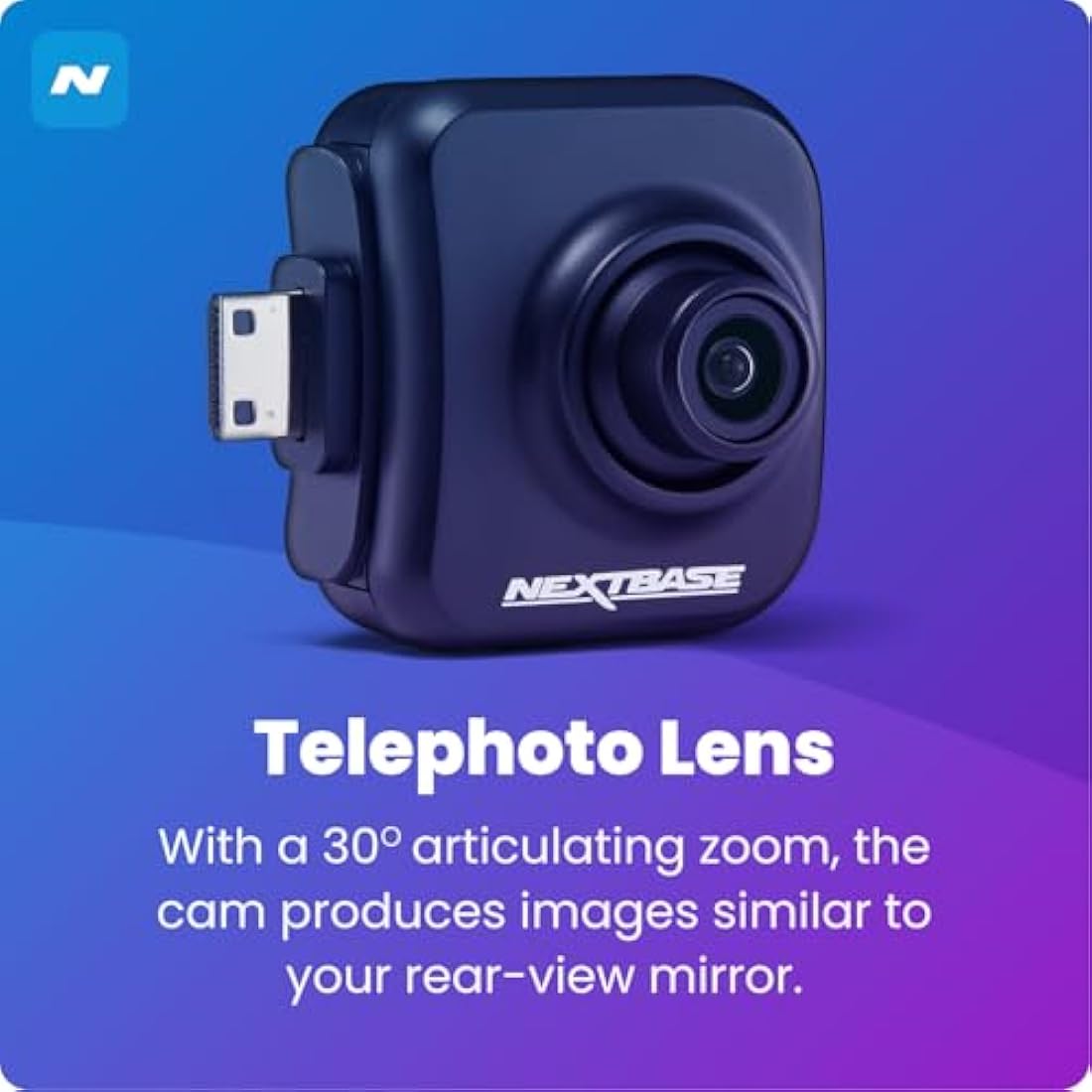 Nextbase Series 2 Add-on Module Cameras - Rear View Dash Camera, Back Window View Video – Compatible with Series 2 322GW, 422GW,522GW and 622GW Dash Cam Models