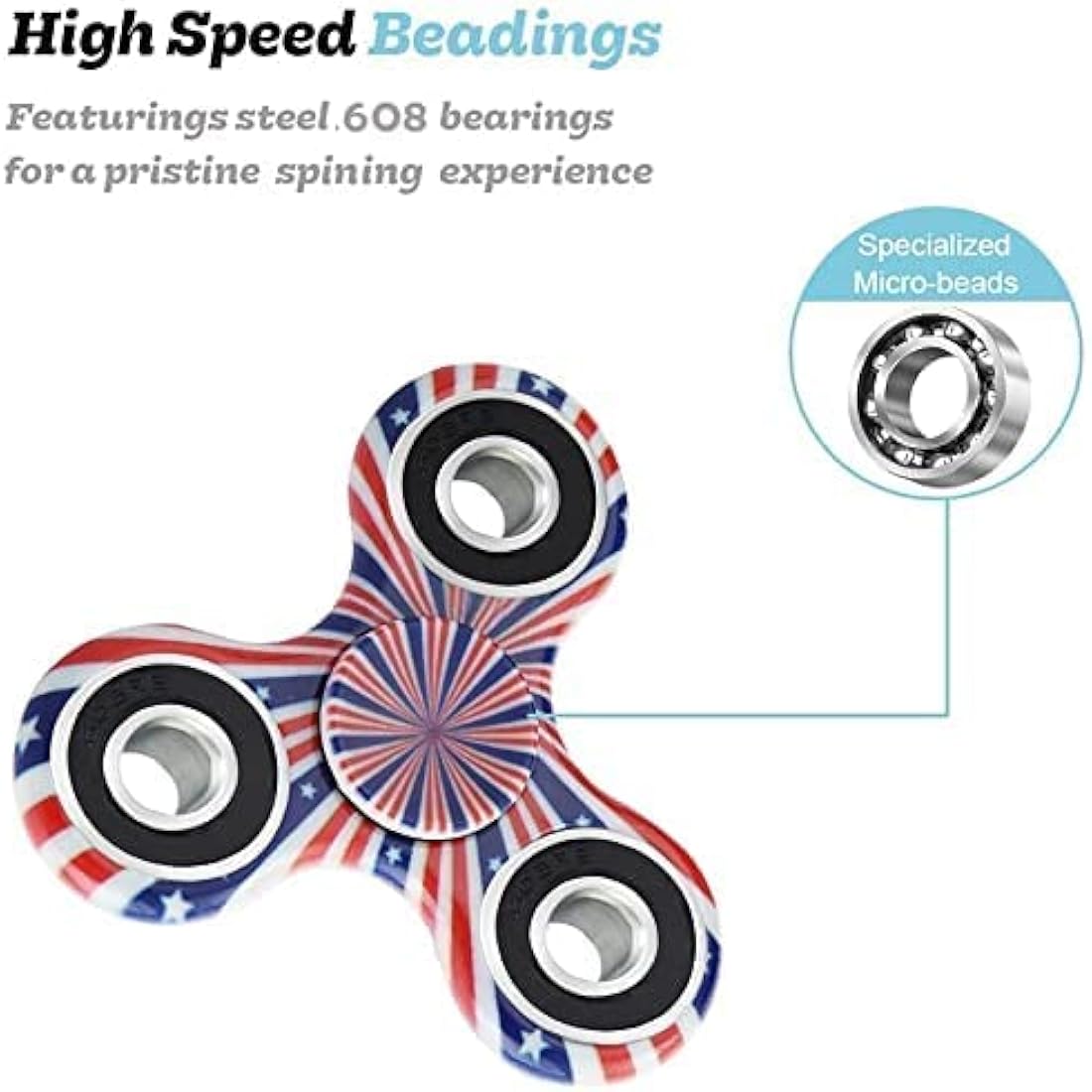 SCIONE Fidget Spinner 12 Pack ADHD Stress Relief Anxiety Toys Fidget Spinners Gift for Kids and Adults Finger Toy with Bearing Focus Fidget Restless Colorful Hand Spinner